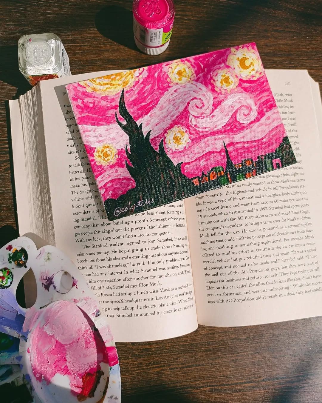 Pink Starry Nights artwork by colortaless - Location and Schedule section